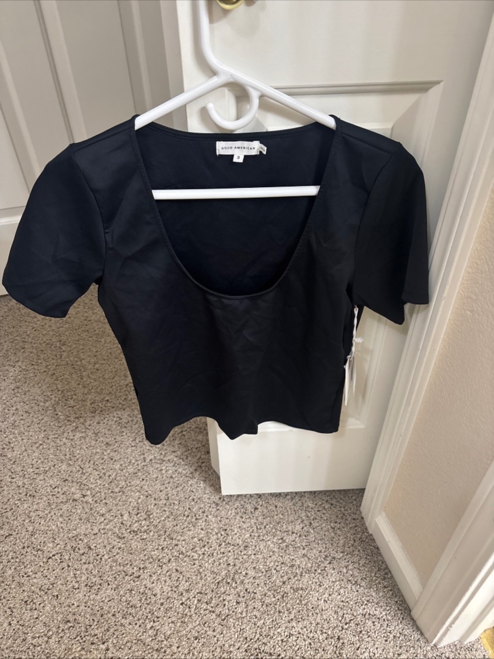 Good American black blouse New with the tags size 3 large